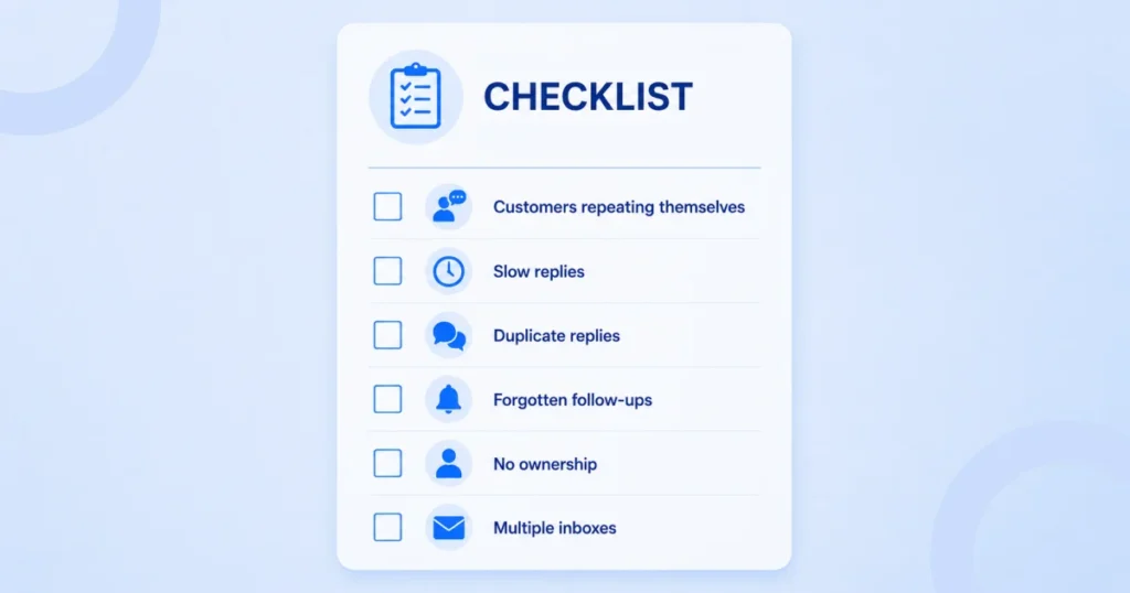 Checklist of warning signs that indicate businesses are missing important customer messages.
